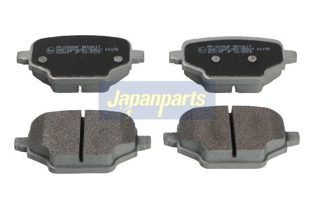 Japan Parts PP2005AF Комплект гальмівних накладок, дискове гальмо