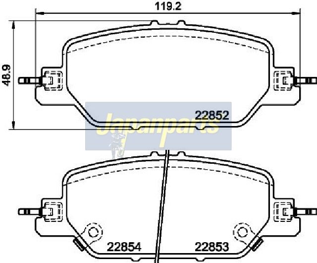 Japan Parts PP416AF Комплект гальмівних накладок, дискове гальмо