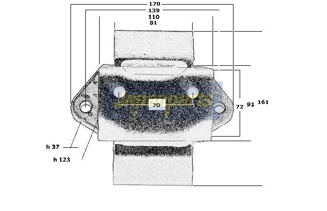 Japan Parts RU5024 Опора, двигун