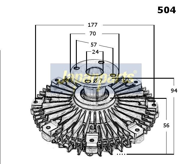 Japan Parts VC504 Муфта, вентилятор радіатора