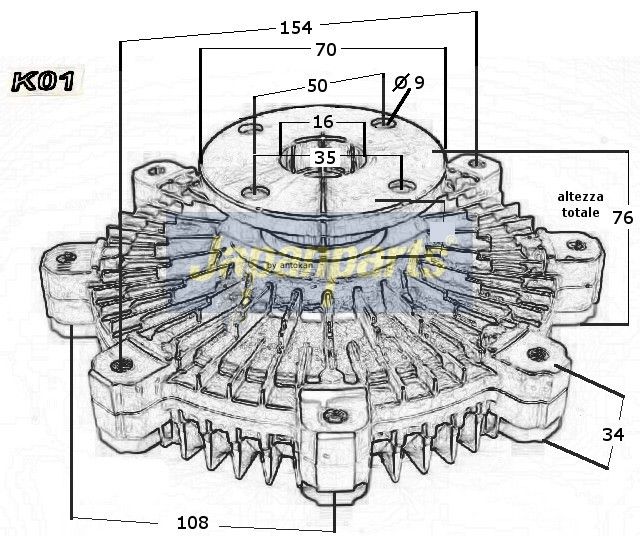 Japan Parts VCK01 Муфта, вентилятор радіатора