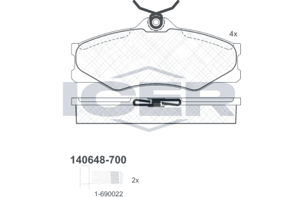 Icer 140648700 Колодки гальмівні (передні) VW T3 81-92