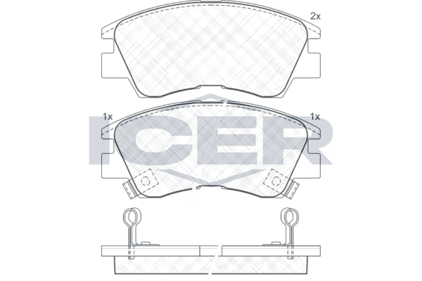 Icer 140701 Колодки гальмівні (передні) Mitsubishi L200/L300/Pagero 80-