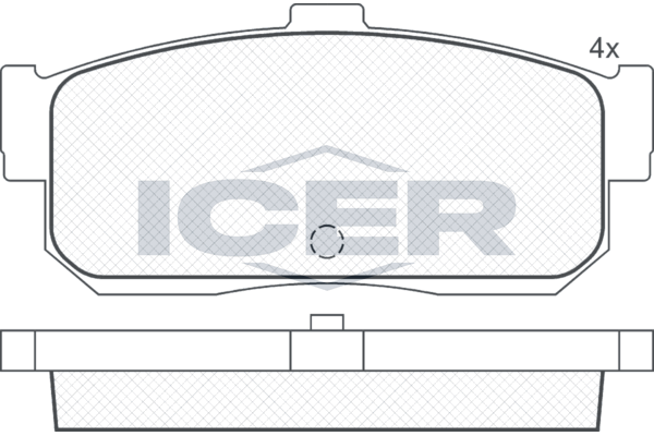 Icer 140876 Колодки гальмівні (задні) Nissan Almera II 00-/Primera 90-96/Sunny 90-95/Infiniti G20 90