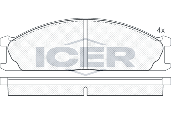 Icer 140884 Колодки гальмівні (передні) Nissan Pathfinder 86-95/NP300 08-/Pick Up 92-98/Terrano 87-0