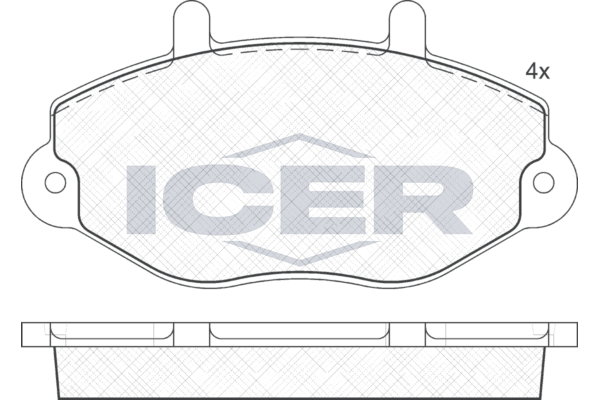 Icer 140897 Колодки гальмівні (передні) Ford Transit 91-00/Transit Tourneo 94-00 15"