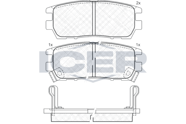 Icer 140980 Колодки гальмівні (задні) Mitsubishi Pajero 90-/L400 95-05