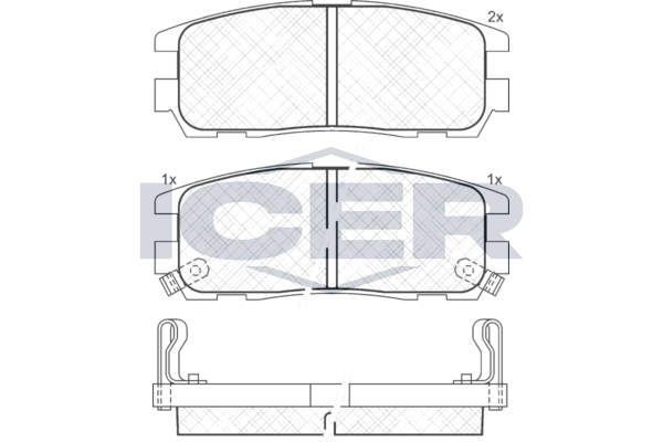 Icer 140991 Колодки гальмівні (задні) Opel Frontera/Monterey/Isuzu Trooper 92-04