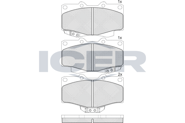 Icer 141007 Колодки гальмівні (передні) Toyota Land Cruiser/4Runner 84-01/Hilux 83-05/Great Wall Saf