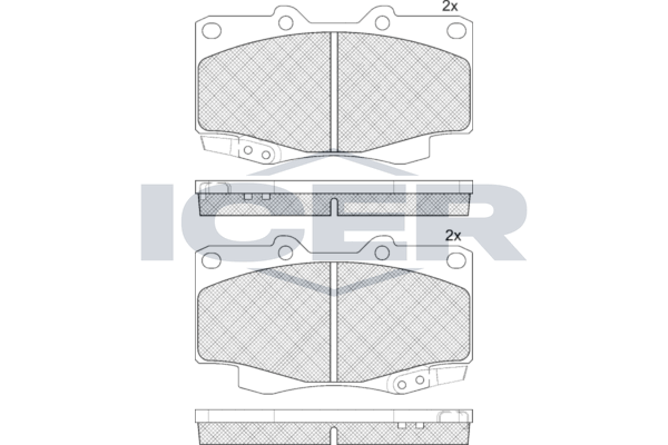 Icer 141007208 Колодки гальмівні (передні) Toyota Hilux 05-15