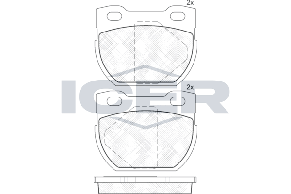 Icer 141090 Колодки гальмівні (задні) Land Rover Defender II/Dodge D200 90-16