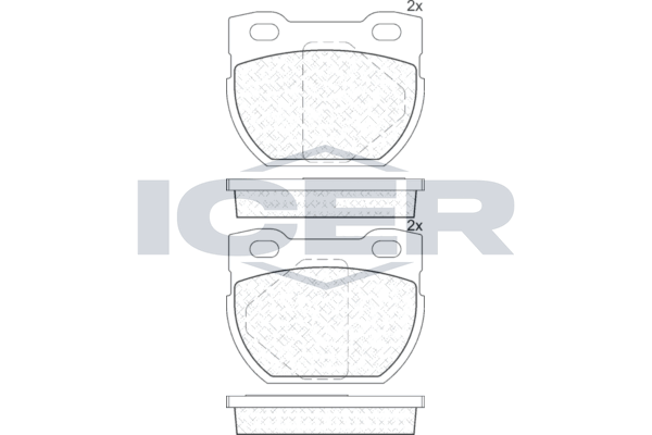 Icer 141090201 Колодки гальмівні (задні) Land Rover Defender II 90-16