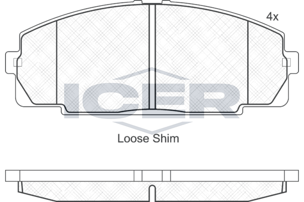 Icer 141170 Колодки гальмівні (передні) Toyota Hiace III/IV/V 82-/Dyna 85-/Daihatsu Delta 99-