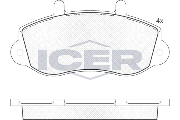 Icer 141219 Колодки гальмівні (передні) Renault Master II/Opel Movano 98- R15
