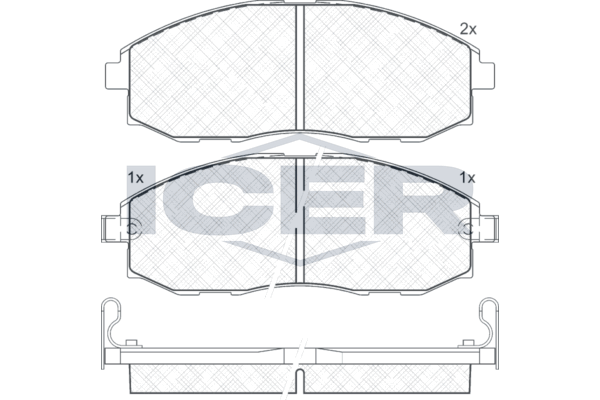 Icer 141266 Колодки гальмівні (передні) Hyundai H-1 97-07