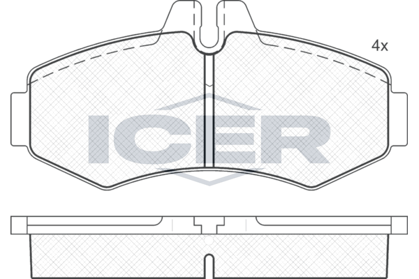 Icer 141288 Колодки гальмівні (передні) MB Vito (W638) 96-03