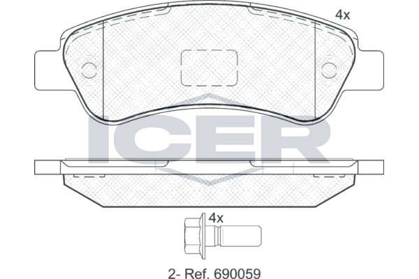 Icer 141804 Колодки гальмівні (задні) Citroen Jumper/Fiat Ducato/Peugeot Boxer 06-