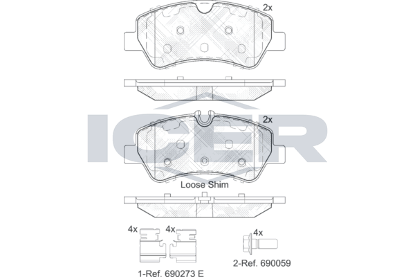 Icer 142116 Колодки гальмівні (задні) Ford Transit Custom/Tourneo Custom V362 12-/Transit V363 13-