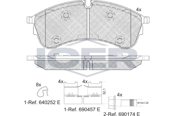 Icer 142283 Колодки гальмівні (передні) VW Crafter 16-
