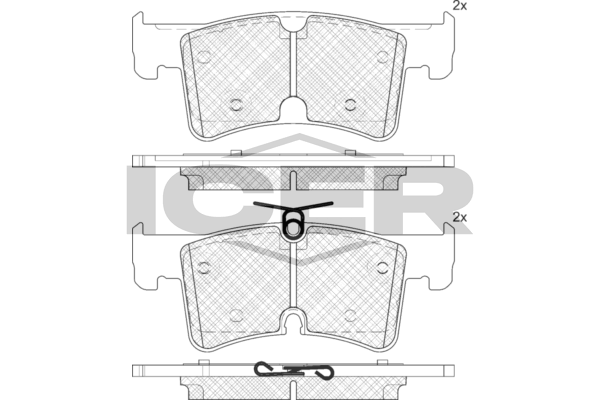 Icer 142480 Колодки гальмівні (задні) VW Multivan VII 21- (Ate-Teves)