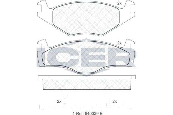 Icer 180460 Комплект гальмівних накладок, дискове гальмо