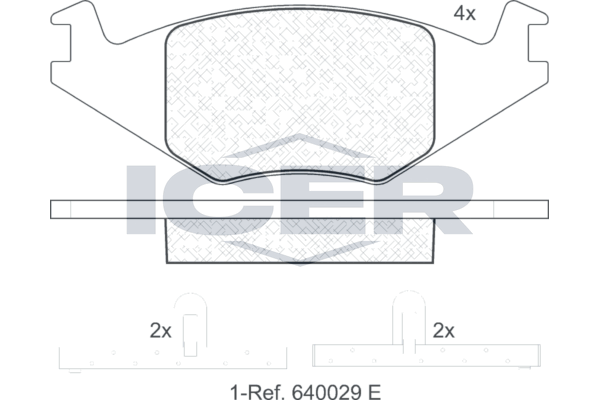 Icer 180461 Колодки гальмівні (передні) Seat Cordoba/Ibiza 94-02/VW Golf/Jetta/Polo 81-94/Passat B1/