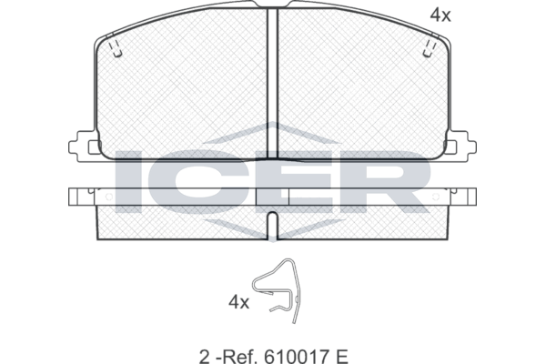 Icer 180462 Колодки гальмівні (передні) Toyota Camry 82-91/Carina 82-01/Celica 85-93/Corolla 83-00