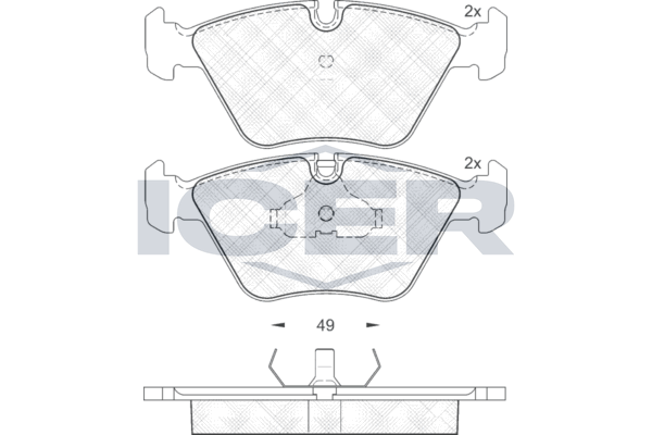 Icer 180773 Колодки гальмівні (передні) BMW 3 (E36/E46) 92-06/5 (E34) 87-96/7 (E32) 87-94/Z3 (E36) 9