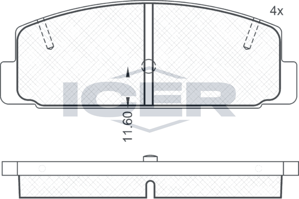 Icer 180785 Колодки гальмівні (задні) Mazda 6 02-13/Mazda 323 91-04/626 III/V/RX-7 84-02