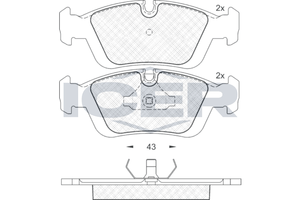 Icer 180801 Колодки гальмівні (передні) BMW 3 (E36) 90-00/Z3 (E36) 95-00