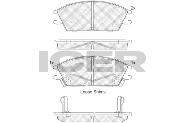 Icer 180887 Колодки гальмівні (передні) Hyundai Accent I/II 94-05/Getz 02-10/Elantra 90-00/Pony 85-9