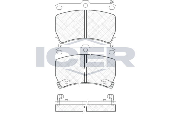 Icer 180970 Колодки гальмівні (передні) Kia Rio 00-05/Mazda 323 89-98/121 II 90-96