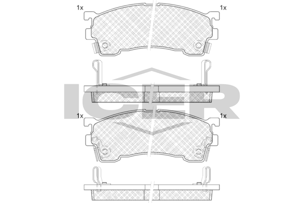 Icer 180971 Колодки гальмівні (передні) Mazda 626/Premacy 91-05/Lexus GS 13-