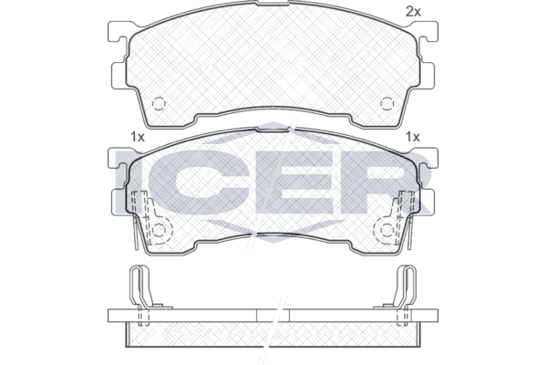 Icer 180971204 Колодки гальмівні (передні) Mazda 626 IV/V 91-02/MX-6 92-97/Ford USA Probe 93-98