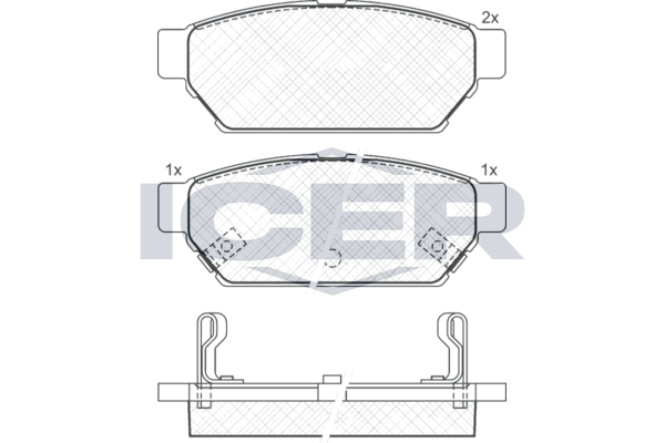 Icer 180982 Колодки гальмівні (задні) Mitsubishi Carisma/Colt/Lancer 91-06