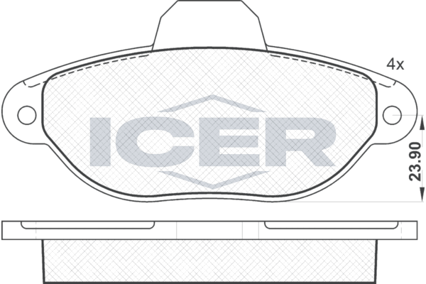 Icer 181018 Комплект гальмівних накладок, дискове гальмо
