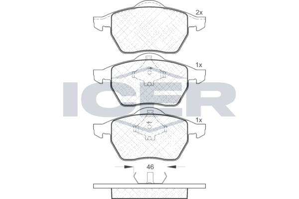 Icer 181138 Колодки гальмівні (передні) Audi A4 94-01/VW Passat B3/B4/B5 96-00