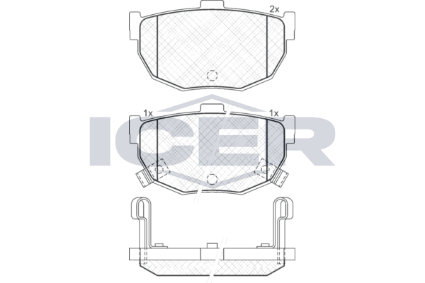 Icer 181144 Колодки гальмівні (задні) Hyundai Elantra 00-06/Coupe 96-09/Kia Cerato 04-/Nissan Maxima