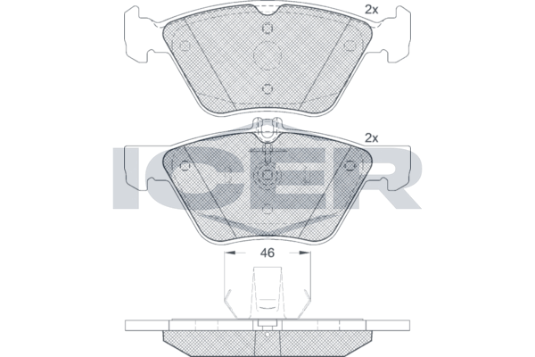 Icer 181259 Колодки гальмівні (передні) MB E-class (W210/W211)/Chrysler Crossfire 96-08