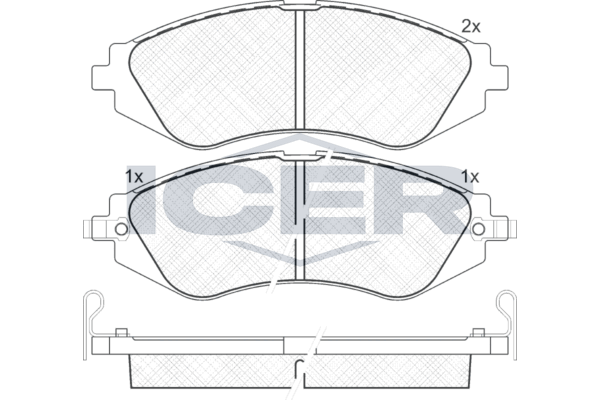 Icer 181263 Колодки гальмівні (передні) Chevrolet Lacetti 05-/Spark 10-/Daewoo Lanos/Sens/Nubira 97-