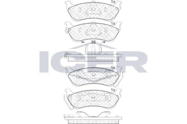 Icer 181277 Колодки гальмівні (задні) MB M-class (W163) 98-05
