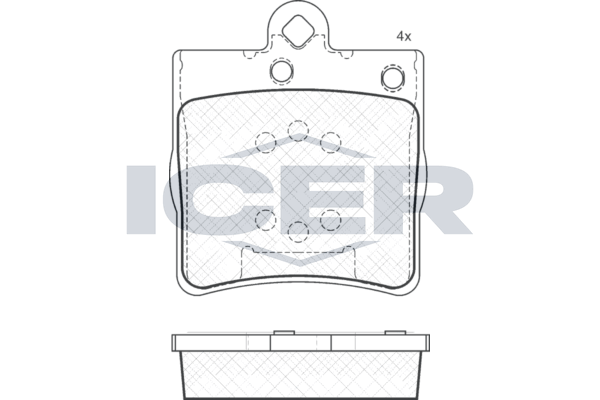 Icer 181311 Колодки гальмівні (задні) MB (W202/S202/W203/S203/CL203/C208/C209/S124/W210/R170/R171) 9