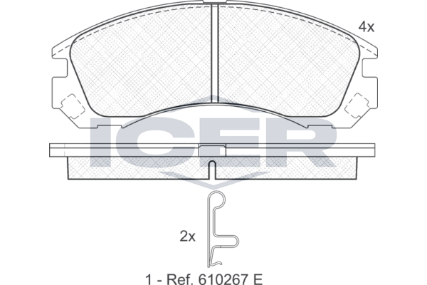 Icer 181358 Колодки гальмівні (передні) Citroen C-Crosser 07-/Mitsubishi Outlander/Pajero 98-/Lancer