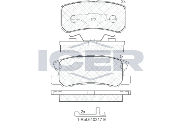 Icer 181375 Колодки гальмівні (задні) Citroen C4/Peugeot 4008 12-/Dodge/Jeep/Mitsubishi Outlander 06