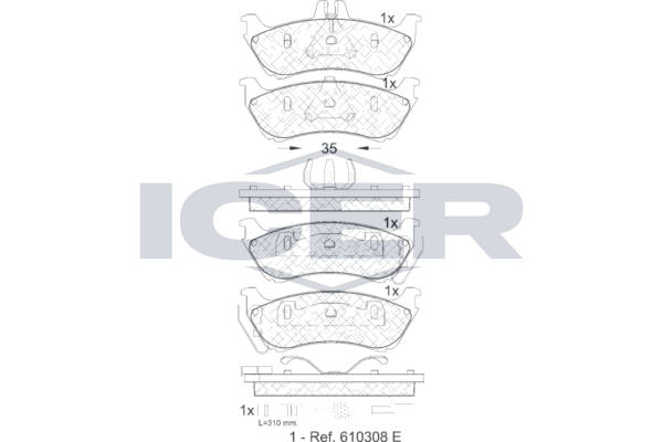 Icer 181392 Колодки гальмівні (задні) MB M-class (W163) 98-05