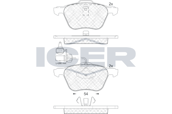 Icer 181395 Колодки гальмівні (передні) Ford Galaxy 95-06/Seat Alhambra/VW Sharan 95-10/VW T4 90-03