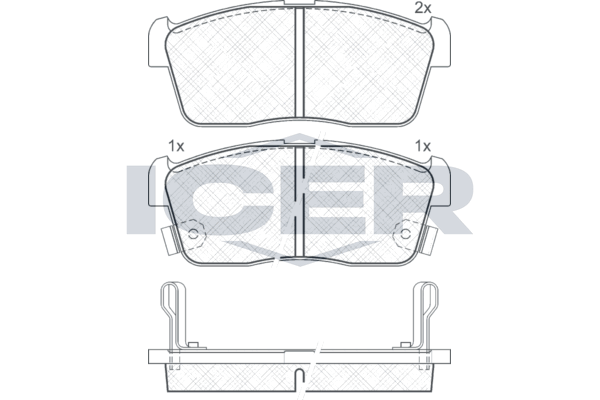 Icer 181452 Колодки гальмівні (передні) Chevrolet Cruze 00-08/Subaru Justy 07-/Suzuki Ignis 00-/Niss