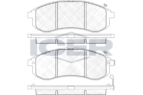 Icer 181507 Колодки гальмівні (передні)  Mitsubishi L200 III 96-07