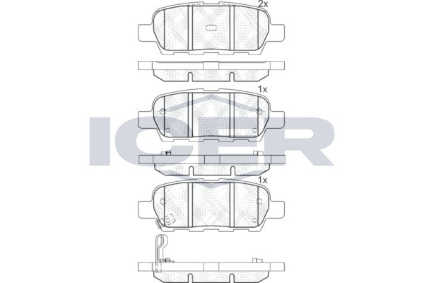 Icer 181509 Колодки гальмівні (задні) Renault Koleos 08-/Nissan Qashqai/Tiida 07-13/Teana/X-Trail 01