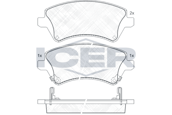 Icer 181513 Колодки гальмівні (передні) Toyota Corolla 01-14